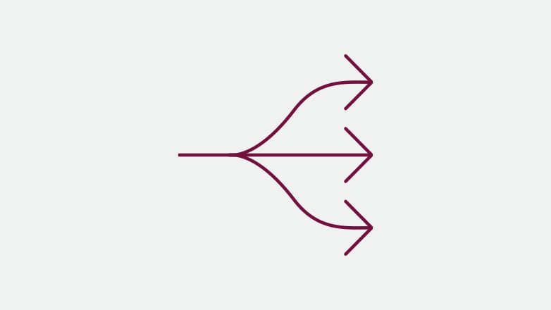 flexible options icon in the color burgundy