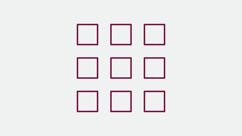 multiple options icon in the color burgundy